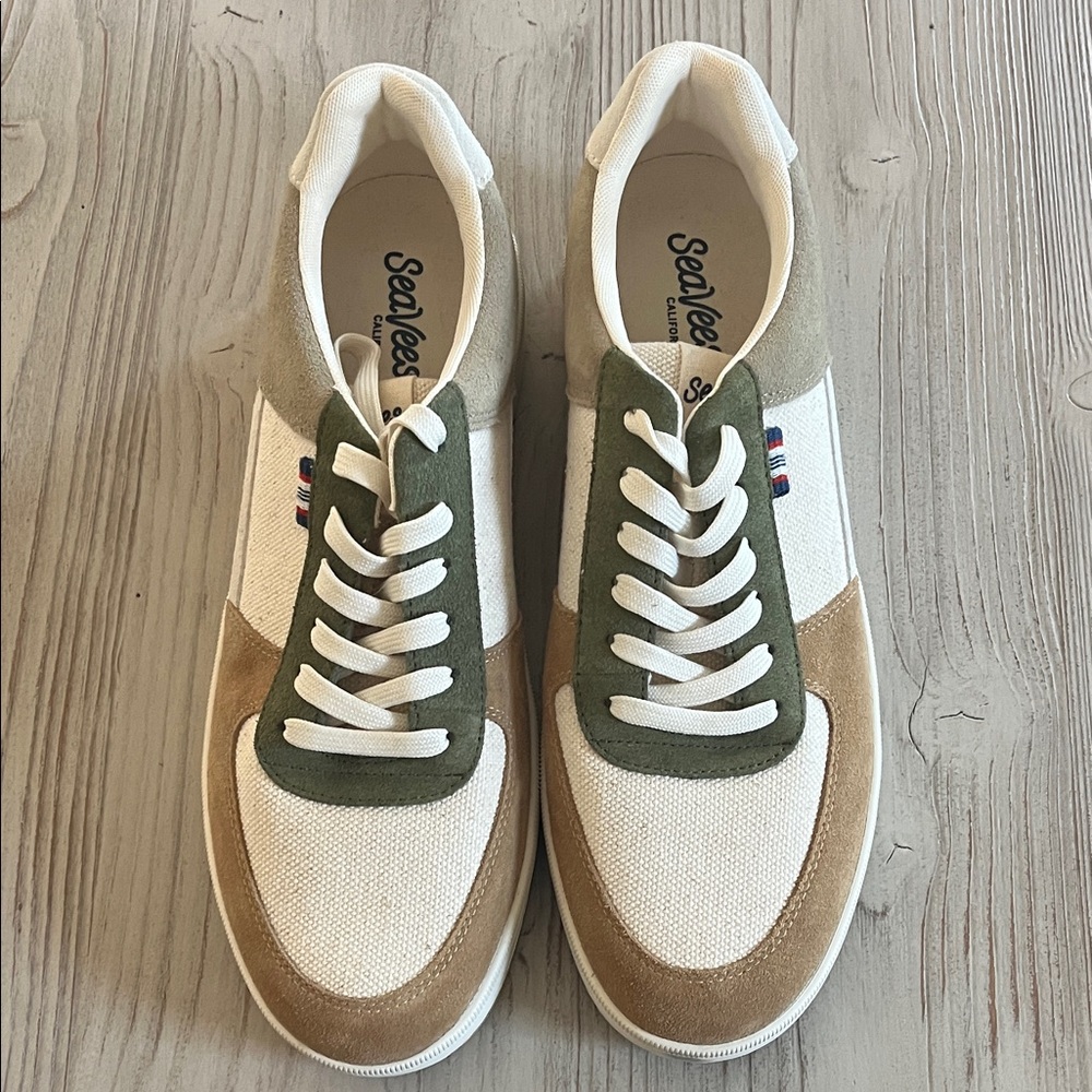 Seavees Cardinal Lace-Up Sneakers olive green, khaki and tan mens size 13 - Picture 5 of 15